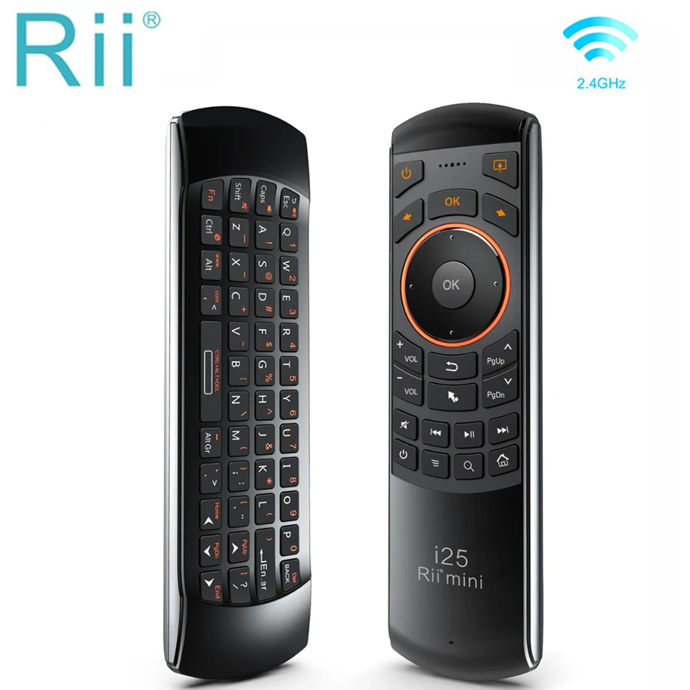 Rii mini i25 Hebrew Keyboard Fly Mouse Remote Control with Programmable Key For Smart TV Android TV Box Fire TV