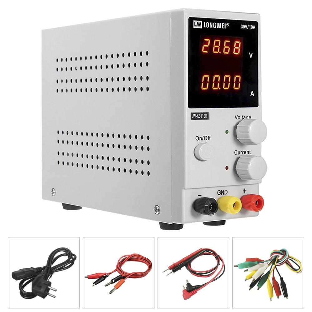 New 30V 10A DC Power Supply Adjustable 4 Digit Display Mini Laboratory Power Supply Voltage Regulator K3010D For Phone Repair