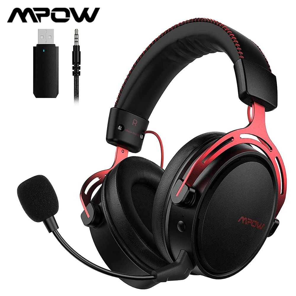 Mpow BH415 Gaming Headset 2.4GHz Wireless Headphones 3.5mm Wired Earphone With Noise Canceling Mic For PC Gamer For PS4 Xbox One