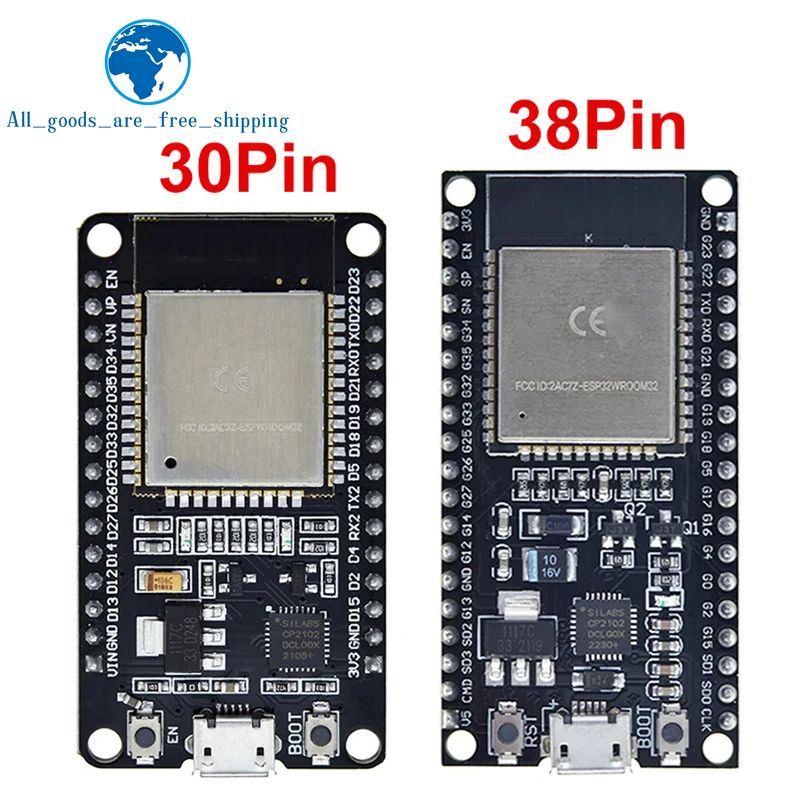 ESP-32S ESP-WROOM-32 ESP32 ESP-32 Bluetooth and WIFI Dual Core CPU with Low Power Consumption MCU ESP32-CAM OV2640 Camera Module