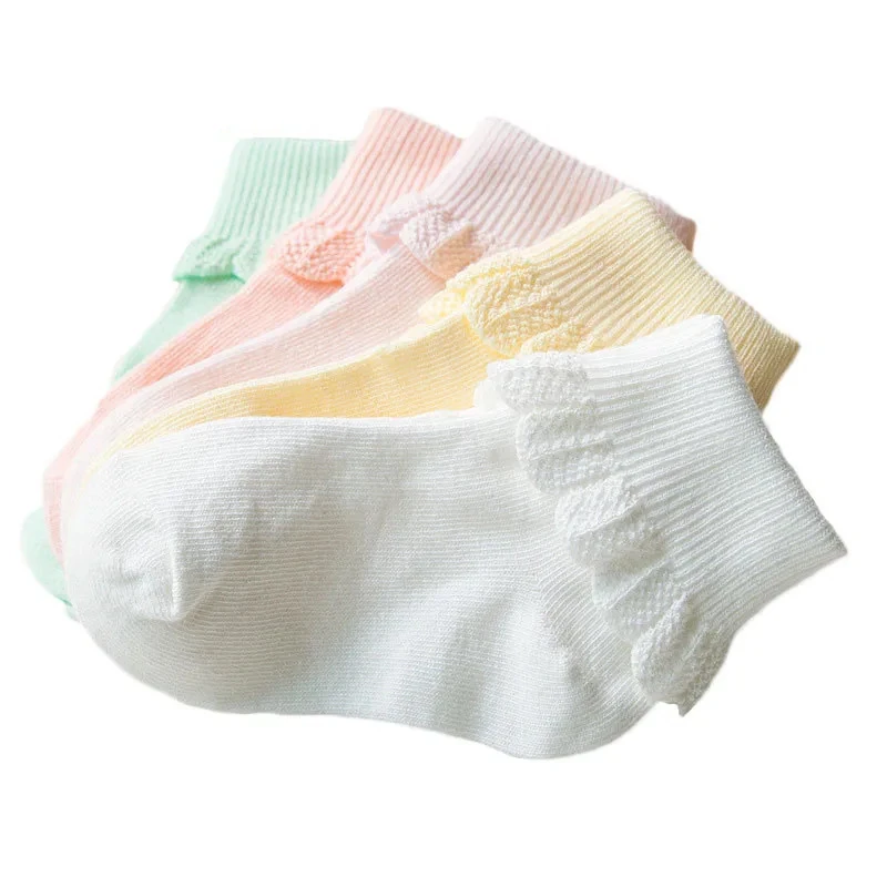 Lawadka 10 Pieces/lot=5Pairs Cotton Kids Socks Fashion Sport Short Socks Baby Girls Socks