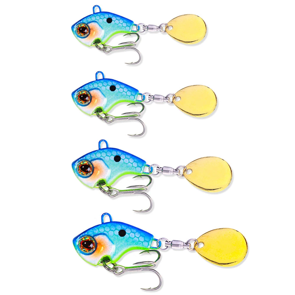 1Pcs Rotating Metal VIB vibration Bait Spinner Spoon Fishing Lures 9g 16g 21g Jigs Trout Winter Fishing Hard Baits Tackle Pesca