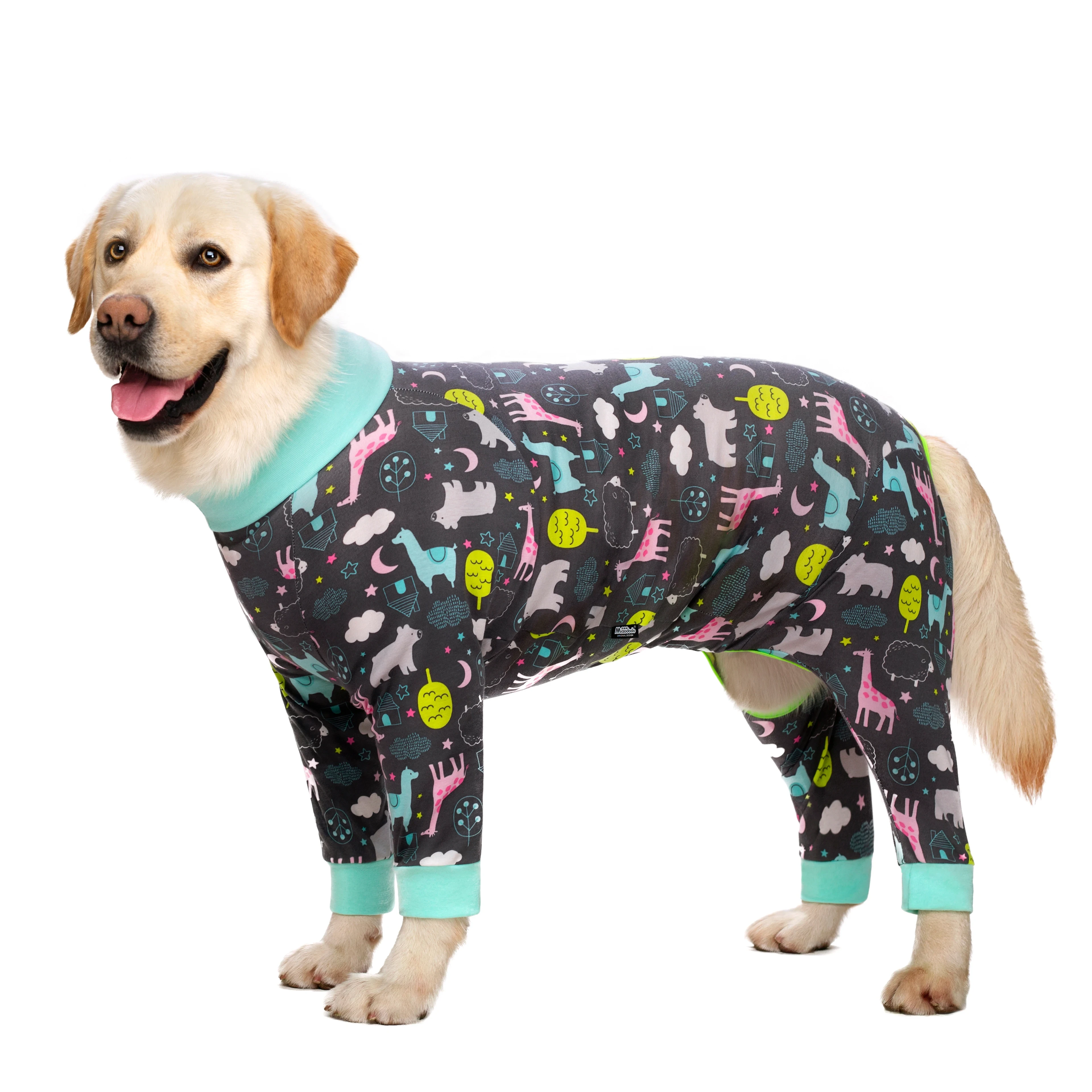 Medium Large Dogs Pajamas For Pet Dogs Clothes Jumpsuit For Dog  costume Coat For Dogs Cartoon printed Clothing Shirt ropa perro