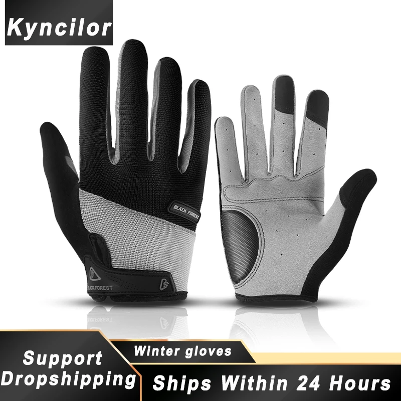 Summer Bicycle Full Finger Cycling Bike Gloves Absorbing Sweat for Men and Women Bicycle Riding Outdoor Sports Protector