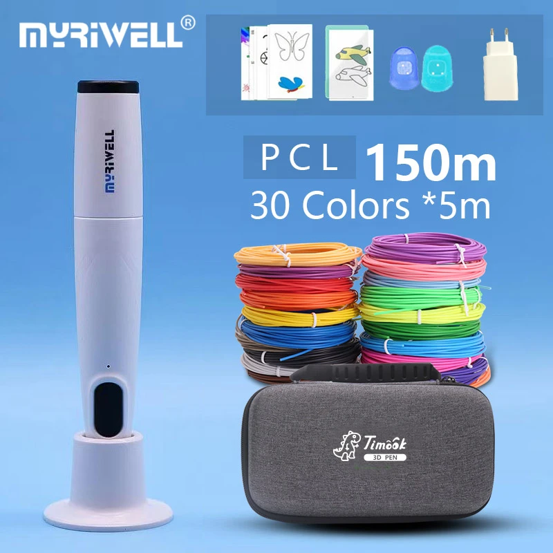 Myriwell 3D Pen PR 300B Low Temperature 3d Printing Pen Best for Kids With PCL Filament 1.75mm Christmas Birthday Gift