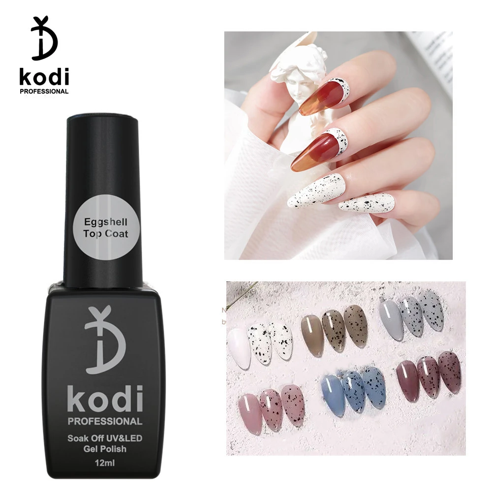 KODI 12ml Nail Gel Eggshell Gel Nail Polish Transparent Gel Soak Off Nail Art Gel UV LED Varnish With Any Color Base Top Coat