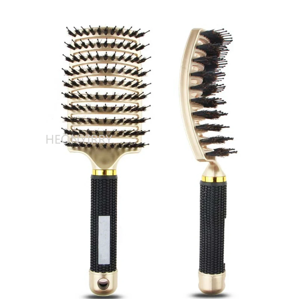 Girls Hair Scalp Massage Comb Hairbrush Bristle Nylon Women Wet Curly Detangle Hair Brush for Salon Hairdressing Styling Tools