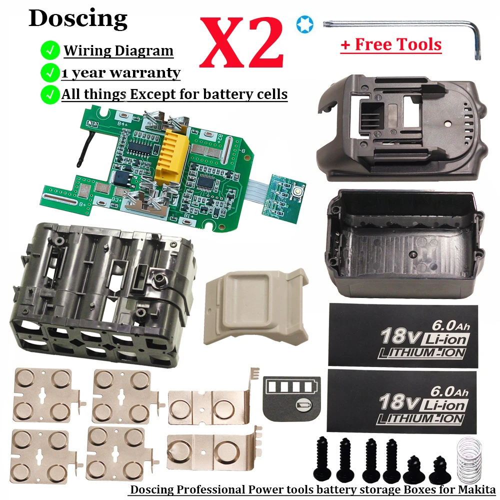 Doscing Plastic Case Nesting Single cell Protection Detection Protection Board PCB for Makita 18v Battery BL1840 BL1850 BL1830