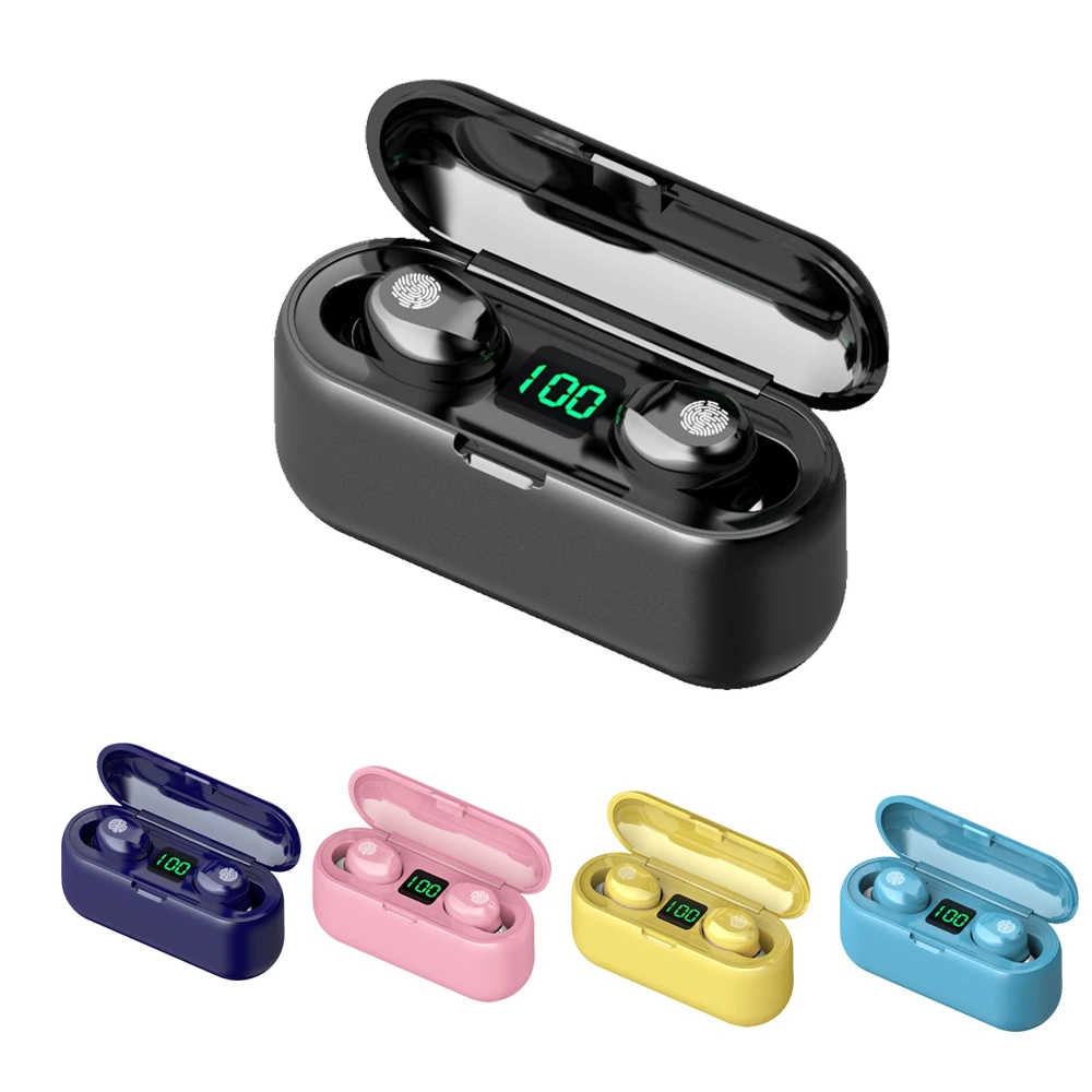 Fone F9 Tws Original Tws Bluetooth Headset Wireless Headphone F9 9d Hifi Stereo Earbuds Waterproof Mini Earphones Led Display