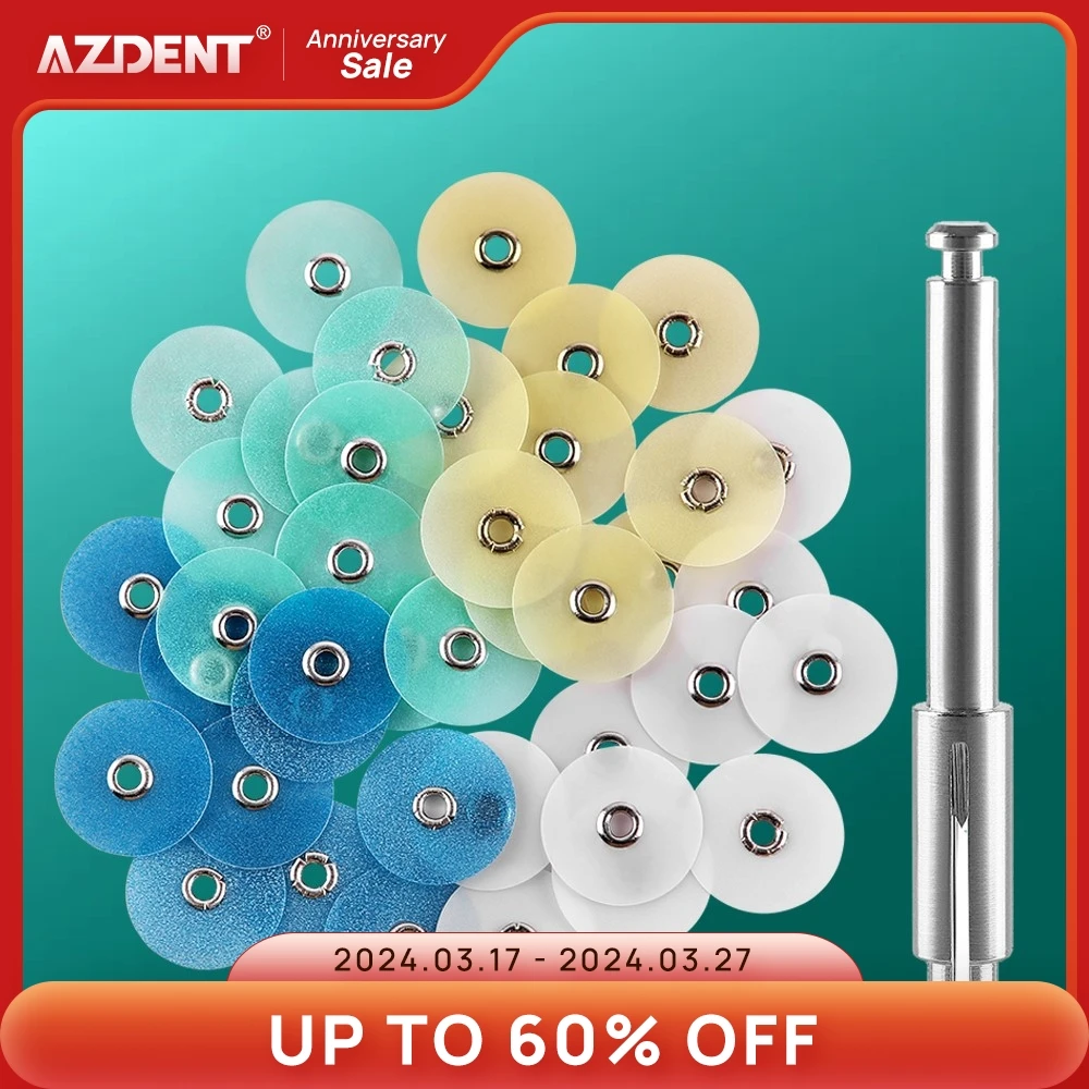 Azdent Dental Polishing Discs Gross Reduction Contouring Mandrel Stripes Set Dental Materials Teeth Whitening