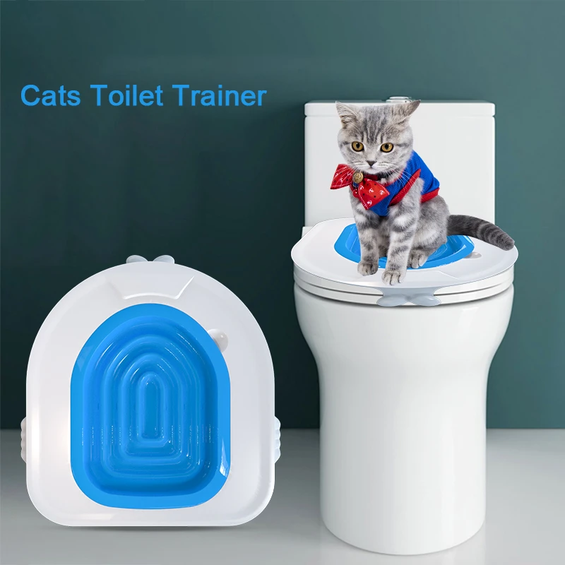 Cat Toilet Training Kit Litter Box Puppy Cat Litter Mat Cat Toilet Trainer Toilet Pet Cleaning Cat Training Litter Kwitter