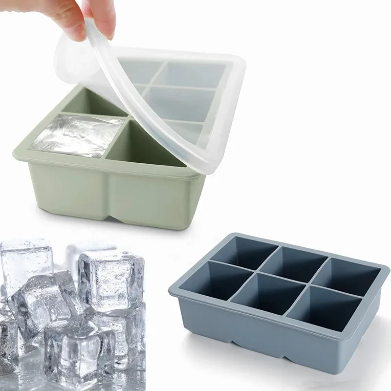 Ice Cube Trays -   Silicone Ice Cube Molds with  Reusable and BPA Free Stackable Flexible Safe Ice Cube Molds