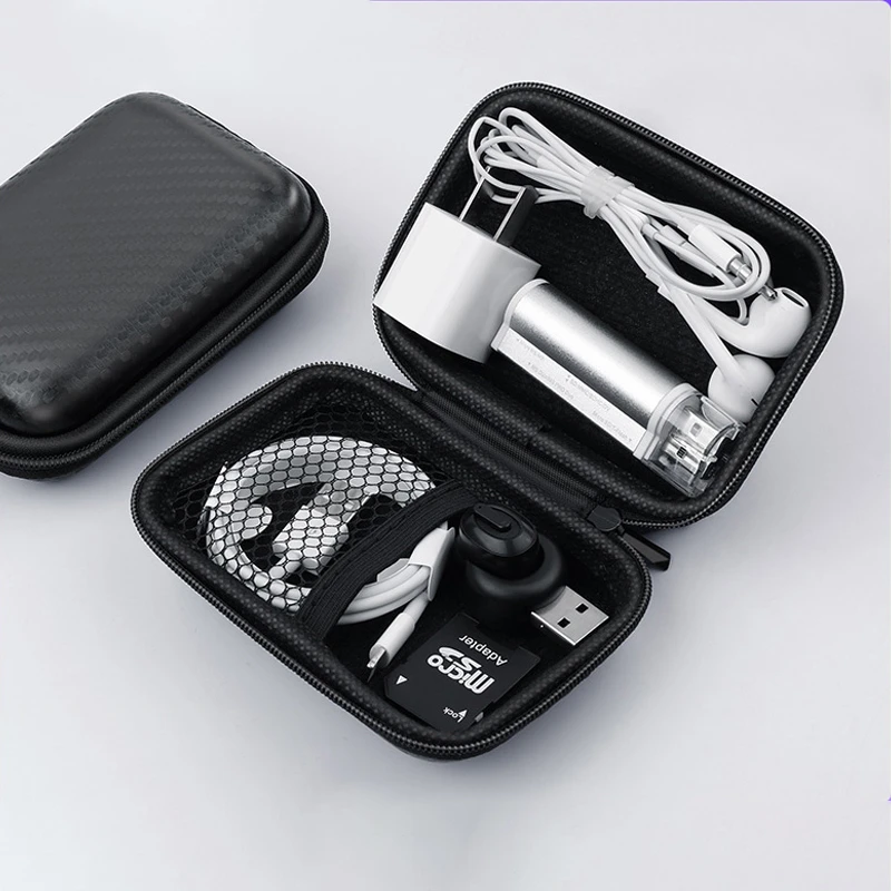 Protable Earbuds Bags Earphone Storage Case Shell Waterproof Protection Headphone Accessories Cable Carrying Hard Bag Mini Box