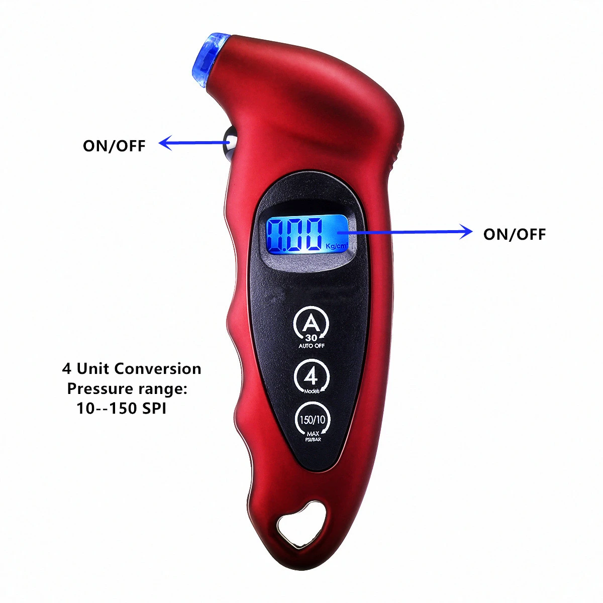 Tire Pressure Gauge Meter Tire Pressure Monitoring System Wireless Detector LED Air Pressure Gauge Tester Accuracy of 0.01 Bar