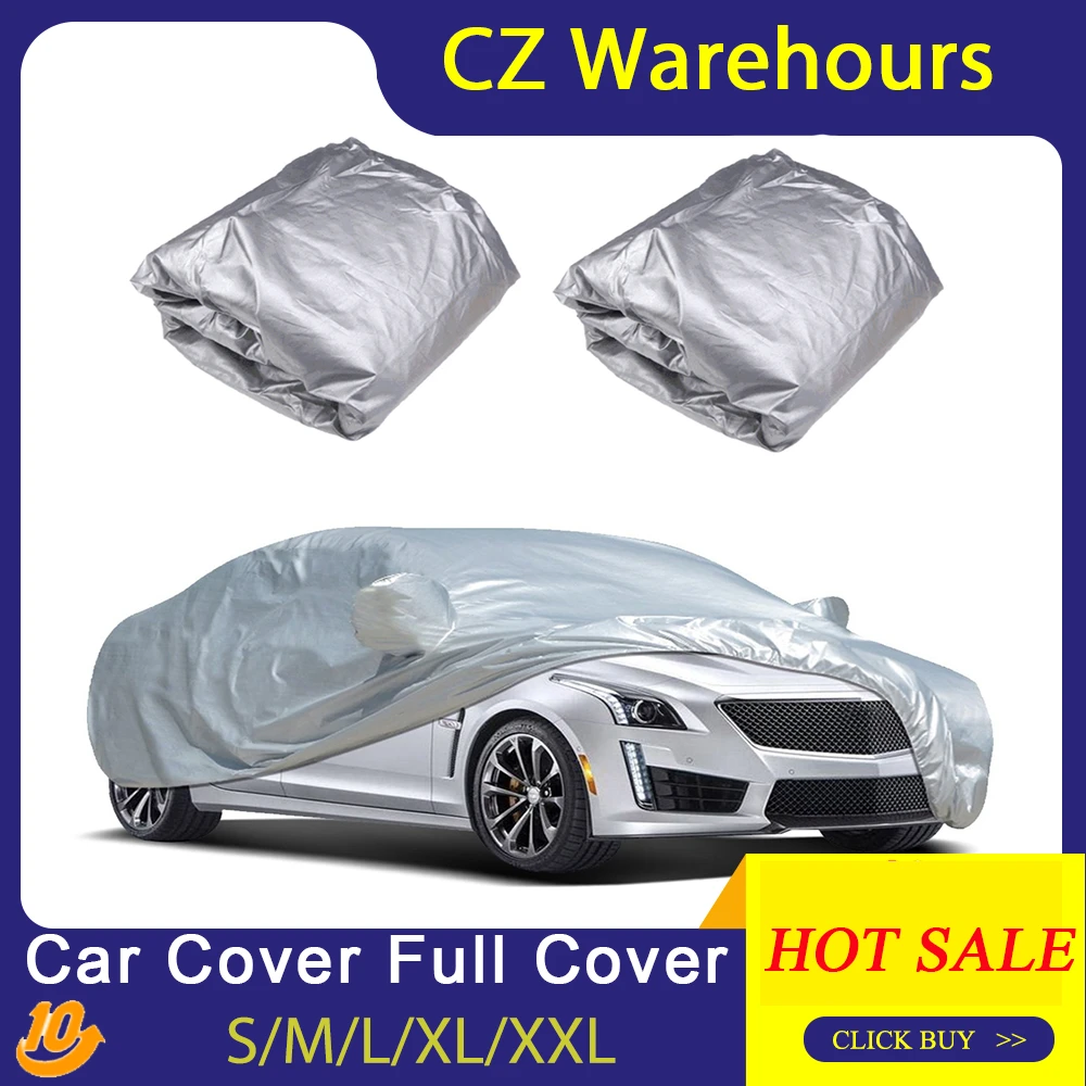 Universal Car Cover Full Cover Outdoor Indoor UV Protection Sunscreen Heat Protection Dustproof Scratch-Resistant Sedan M-XXL