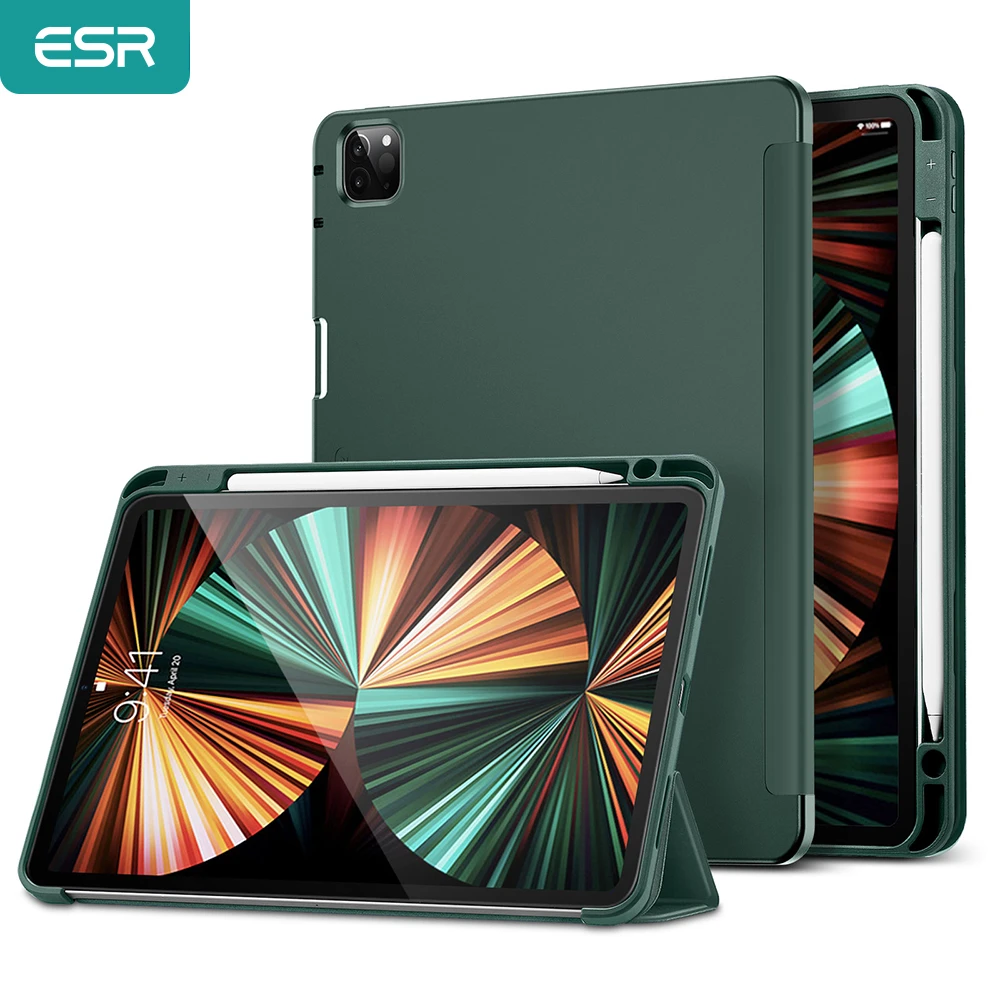 ESR for iPad Pro 11 Case 2021 Pencil Cases for iPad 9 2021 8 7 for iPad Pro 12.9 2021 Smart Cover for iPad Pro 2021 Pencil Case
