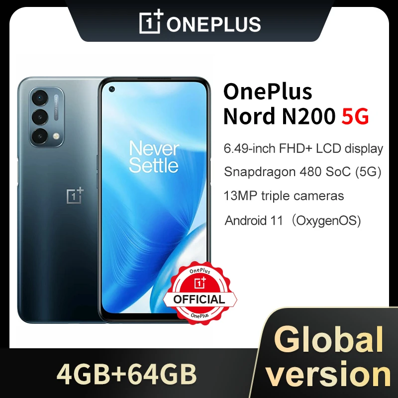 Global Version Oneplus Nord CE 5G EB2103 Snapdragon750G Smartphone 90Hz Fluid AMOLED Display 4500mAh 30T Fast Charging NFC Phone