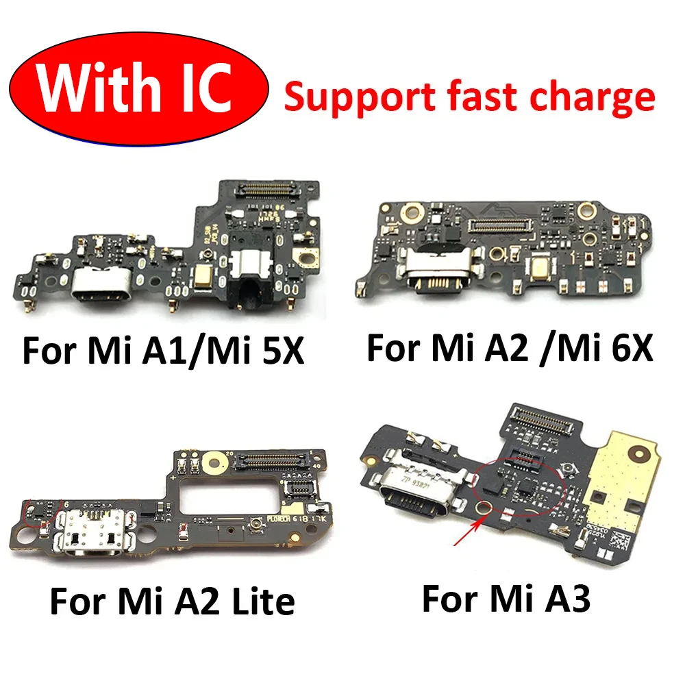 New USB Charging Port Dock Connector Board Flex Ribbon Cable For Xiaomi Mi A1 A2 5 Mi5 Mi6 Mi 6 5S Plus Note 2 5X 6X A2 lite