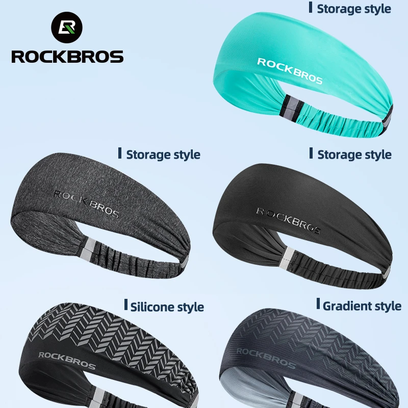 ROCKBROS Cycling Sweatband  Yoga HairBands Yoga Gym Headscarf  Headwrap Running Fitness Sweatband Hair Bandage  Head Sweat Bands