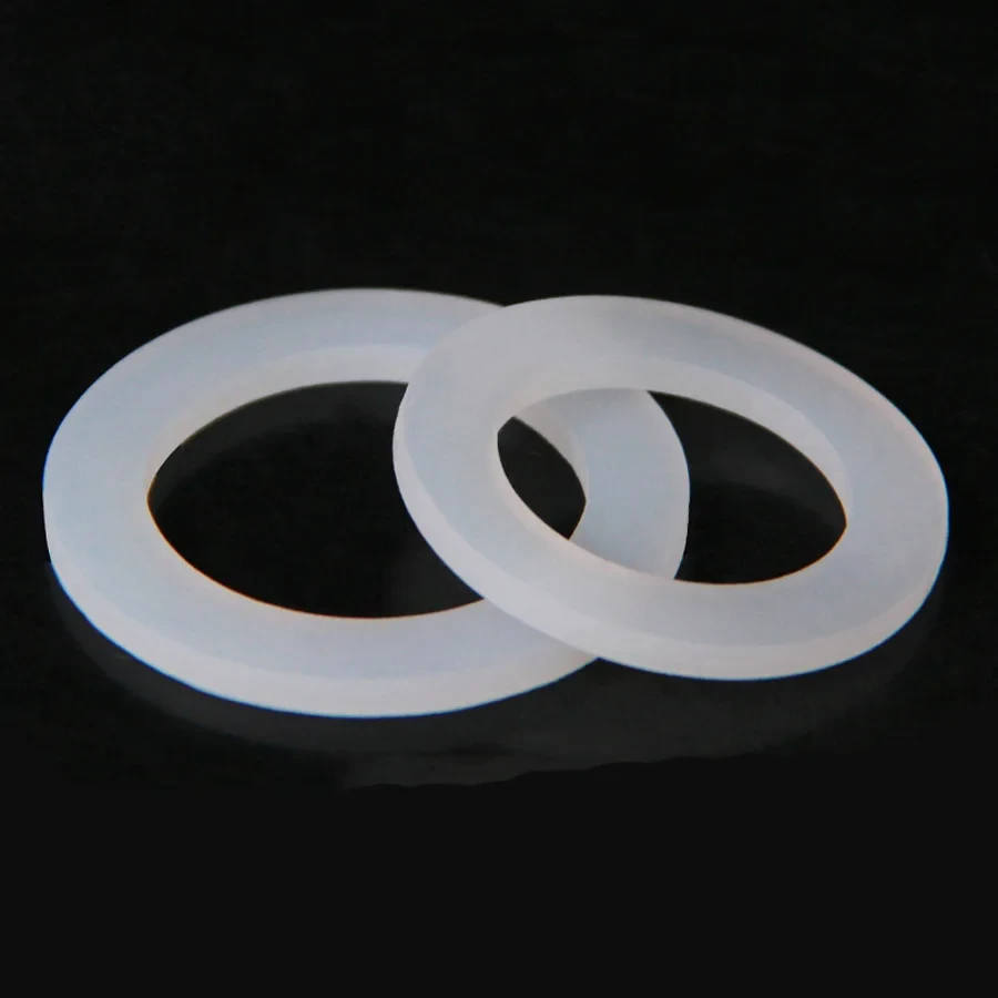 10 PCS DN8/10/15/20/25/32/40 Silicone Gasket Flat Sealing Washer Spacer For 1/4