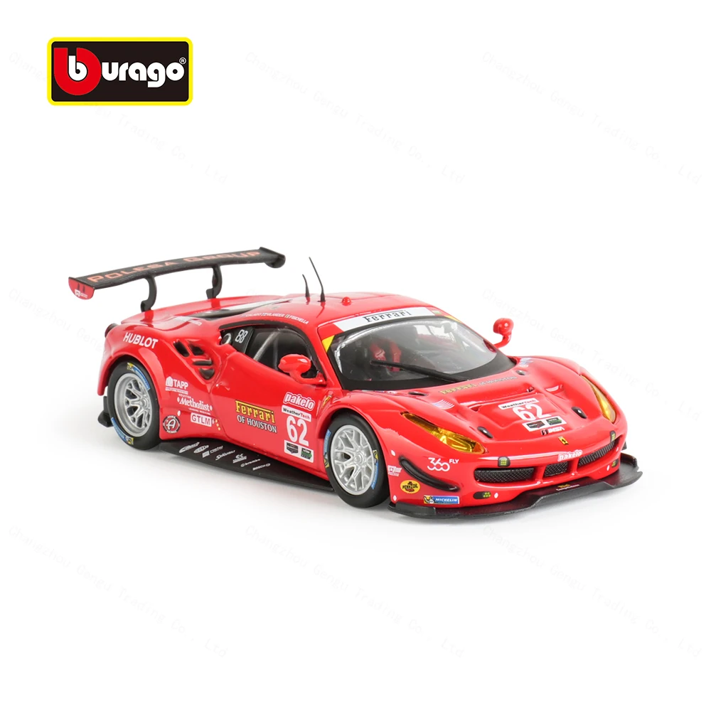 Bburago 1:43 Ferrari 488GTE 312P F430GTC 308GTB 458GT3 488 Challenge Static Die Cast Vehicles Collectible Model Racing Car Toys