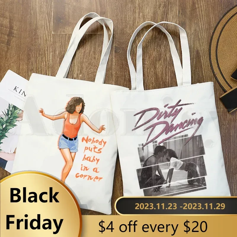 Dirty Dancing Hip Hop Graphic Cartoon Print Shopping Bags Girls Fashion Casual Pacakge Hand Bag