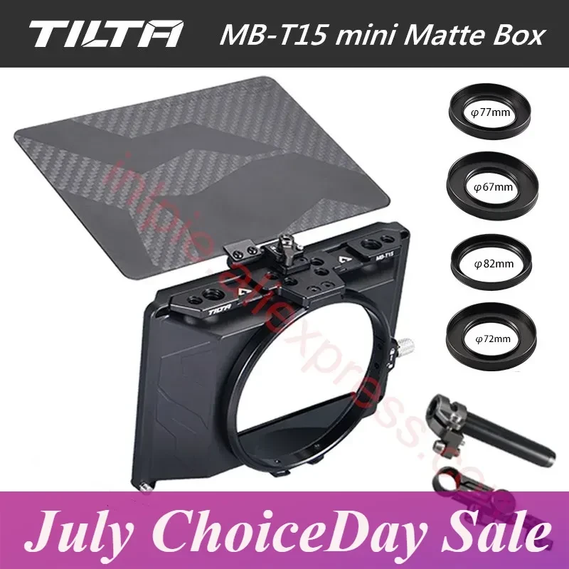 Tilta MB-T15 4*5.65 Mini Matte Box Carbon Fiber Top Flag For DSLR Mirrorless Camera A7 A6 Tiltaing Blackmagic BMPCC 4K 6K Cage
