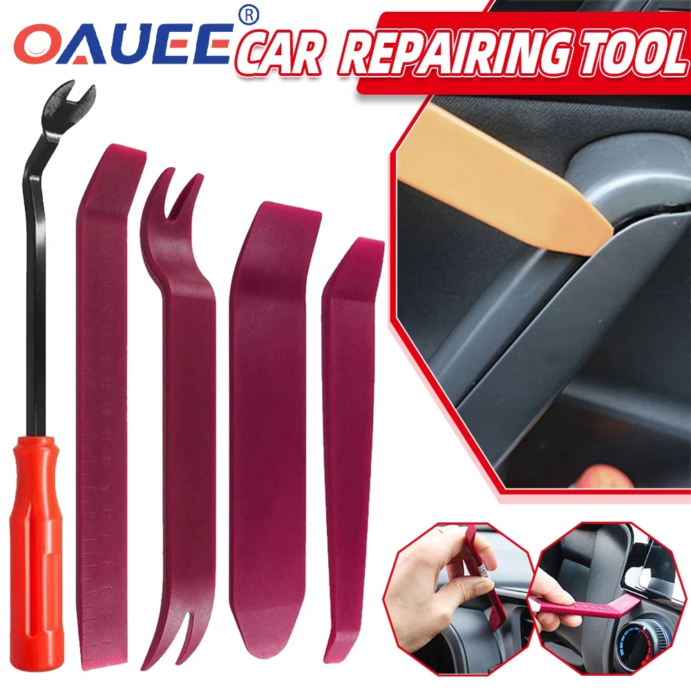 Auto Door Clip Panel Trim Removal Tool Kits Navigation Disassembly Blades Car Interior Plastic Seesaw Conversion Repairing Tools