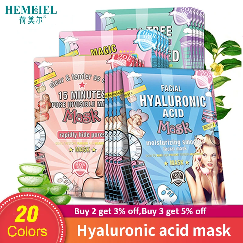 HEMEIEL Hyaluronic Acid Moisturizing Caviar mask Collagen Sheet Mask Acne Treatment Facial Mask Skin Care Korean Cosmetics