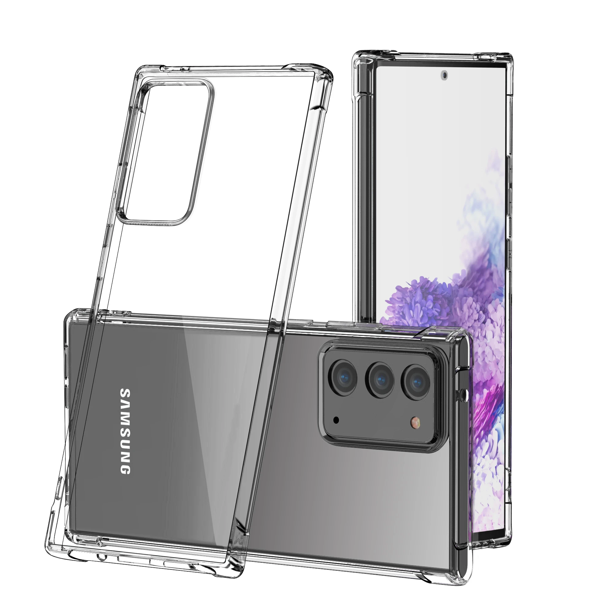 Bumber Case for Samsung Galaxy Note 20 / 20 Ultra Four-corner Airbag Back Cover Clear Cases Note20 Protection