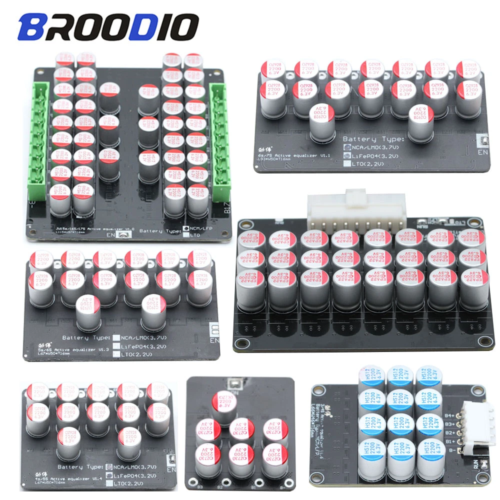 1A 3A 5A  Balance Li-ion Lifepo4 LTO Lithium Battery Active Equalizer Balancer Board Capacitor BMS 3S 4S 5S 6S 7S 8S 10S 16S 20S