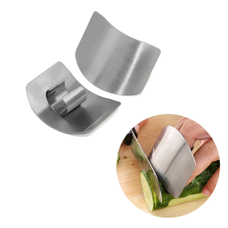 New 1/2 Fingers Guard Protect Stainless Steel Hand Protector Vegetable Cutting Knife Cut Finger Protection Kitchen Gadgets Tools