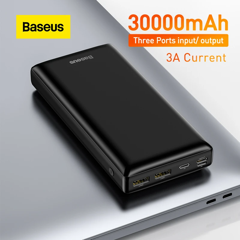 Baseus Power Bank 30000mAh USB C Fast Charging Powerbank Portable External Battery Charger For iPhone 1112 Pro Xiaomi Pover Bank