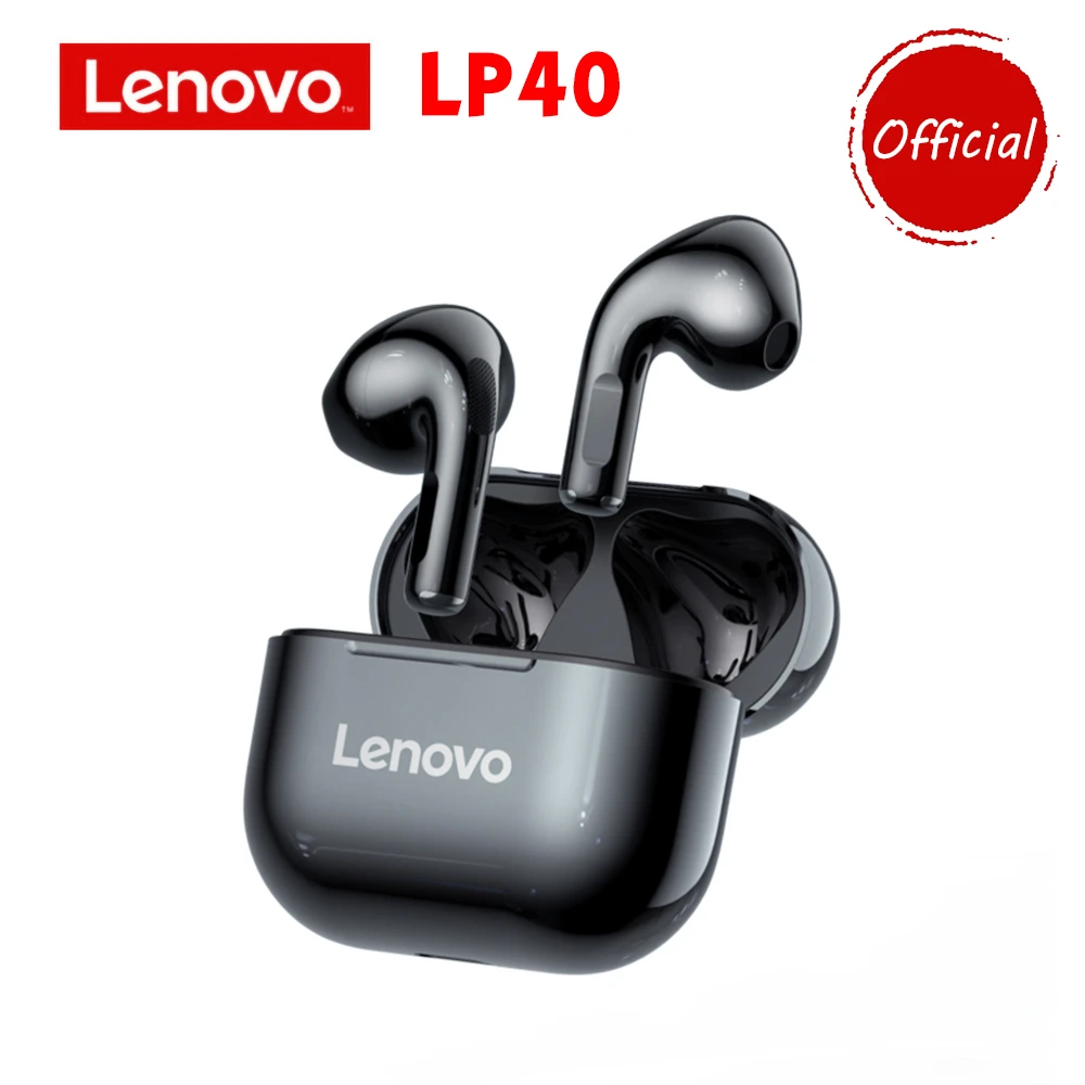 Lenovo LP40 TWS Earphones Bluetooth 5.0 True Wireless Headphones Gaming Touch Control Sweatproof Sport Headset In-ear with Mic