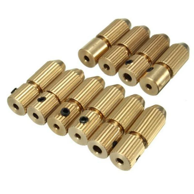 2.3mm Brass Electric Motor Shaft Clamp Fixture Chuck Mini Small Collet Drill Chuck Adapter For 0.7mm-1.4mm Drill Micro Drill Bit
