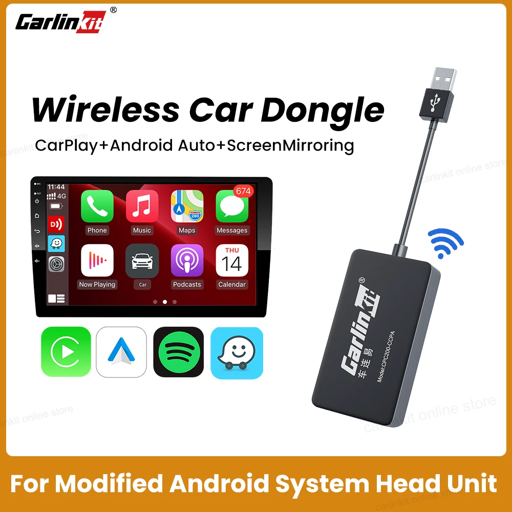 Carlinkit Wireless CarPlay Adapter Wireless Android Auto Dongle Mirror For Modify Android Screen Car Ariplay  Smart Link  IOS 14