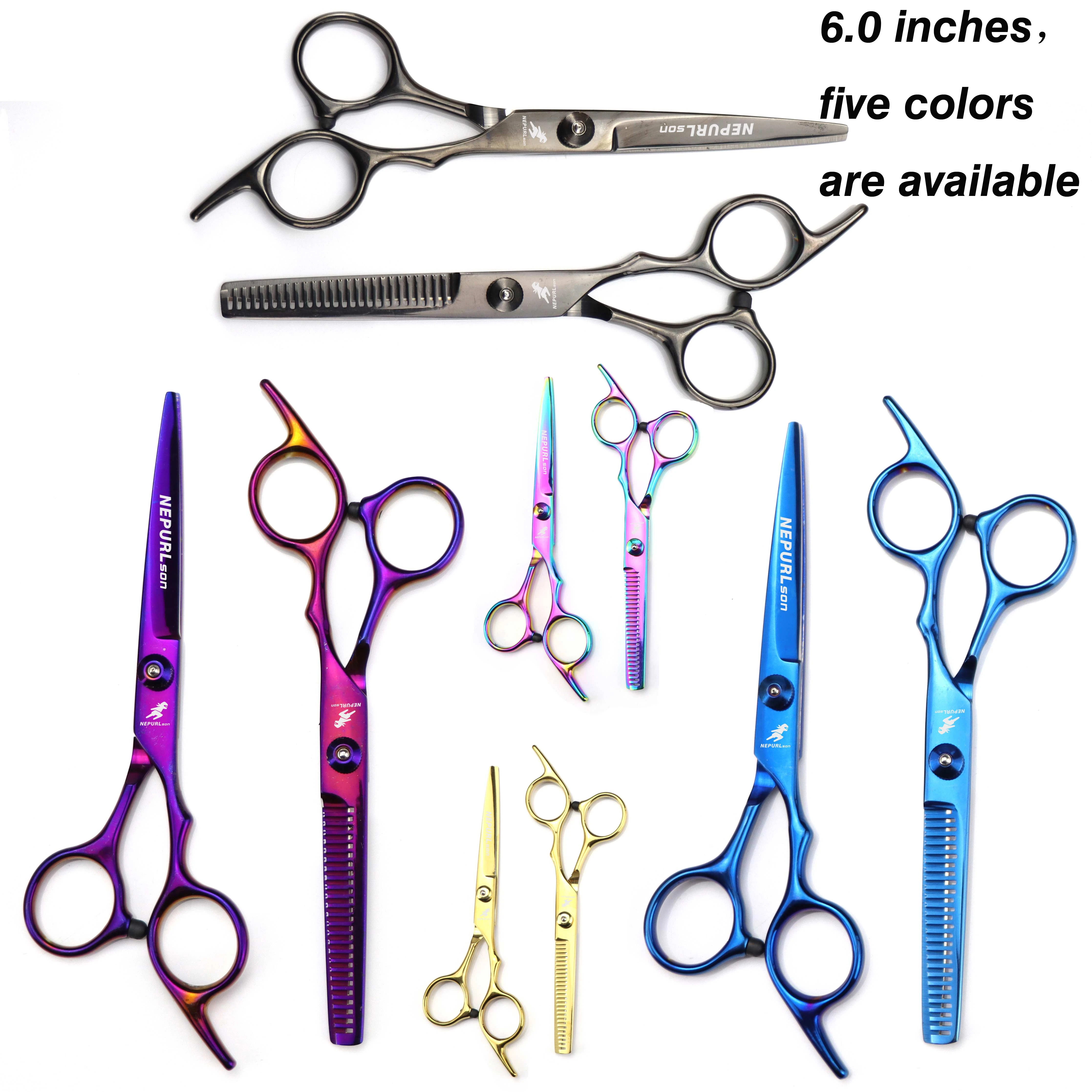 Freelander 6 inch tooth scissors flat scissors for barbers and hairdressers special fine scissors for thinning haircuts and hair