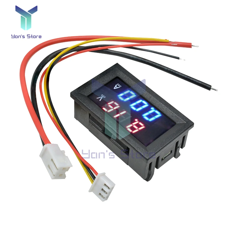 DC 0-100V 0-200V 10A 50A LED Digital Voltmeter Ammeter Car Motocycle Voltage Current Meter Volt Detector Tester Monitor Panel