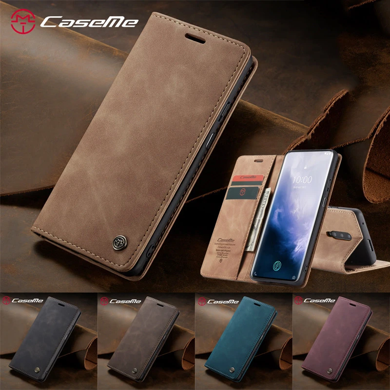 CaseMe High Quality Retro Magnetic Flip Leather Case for OnePlus Nord 7 8 Pro 8T Wallet Card Cover One Plus 8T Phone Cases Coque