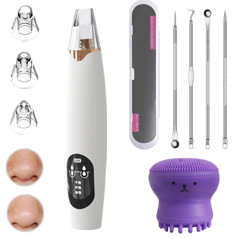 Electric Blackhead Remover Needles Acne Black Spot Extractor Vacuum Suction Deep Cleansing Machine Exfoliating Pore Cleaner