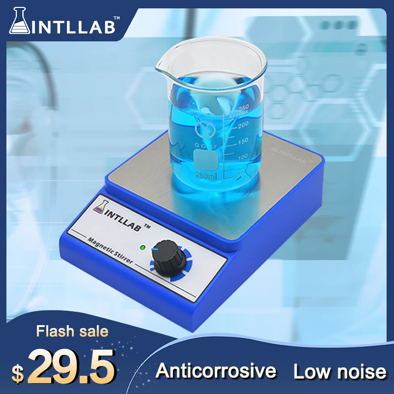 Laboratory chemistry magnetic stirrer magnetic mixer with stir bar 3000 rpm 0.86W AC100 to 240V