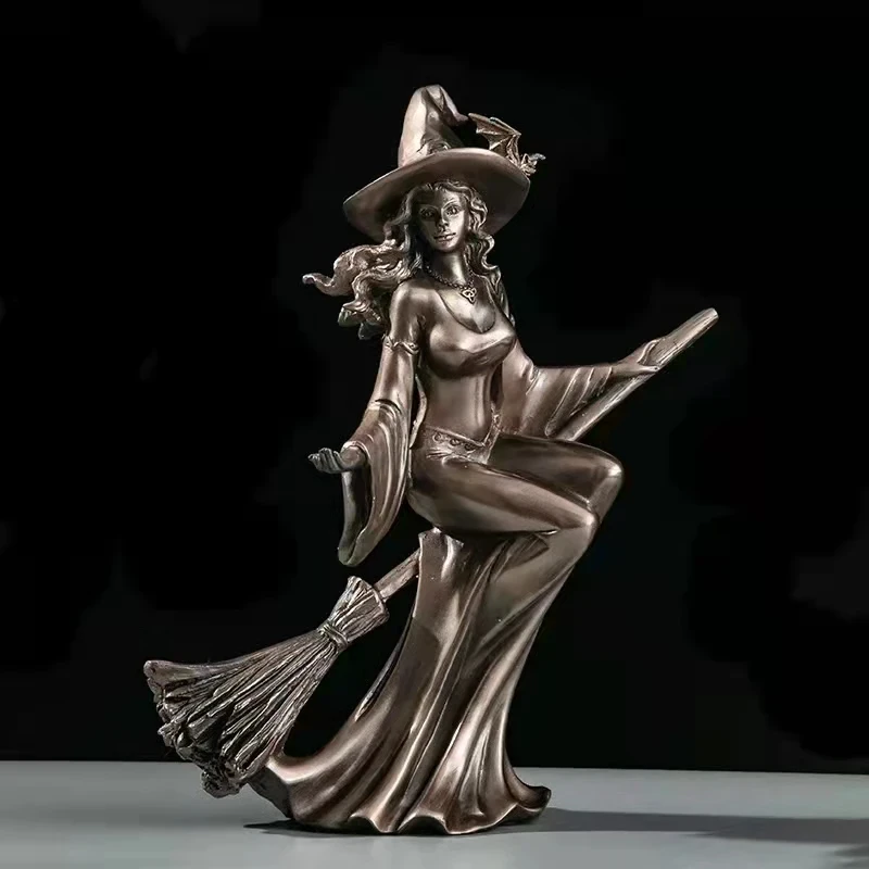 [MGT] Europe and the United States retro creative modern minimalist home accessories personality witch craft ornaments statue