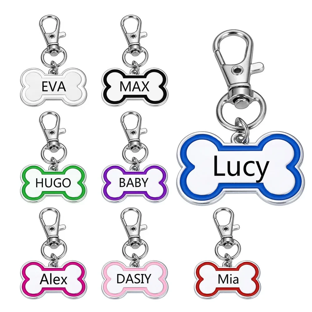 Pet Dog Id Tags Cat Collar Accessories Decoration Pet ID Dog Tags Collars Stainless Steel Cat Tag Customized Tag Free Engraving