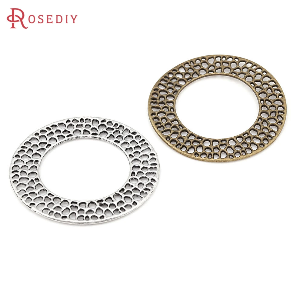 (21960)10PCS 49MM Antique Style Zinc Alloy Big Circle Pendants Diy Jewelry Findings Accessories Wholesale