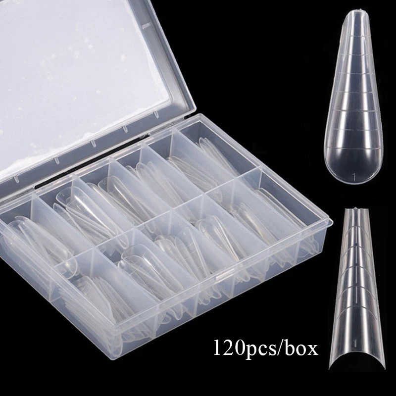 120/84Pcs/Box Upper Forms For Nails Nail System Quick Building Gel Mold Nail Extension Forms Tips Dual Forms/