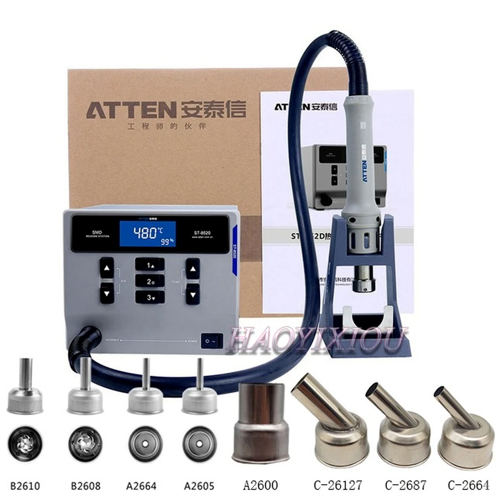 ATTEN ST-862D lead-free hot air gun soldering station Intelligent digital display 1000W rework station For PCB chip repair