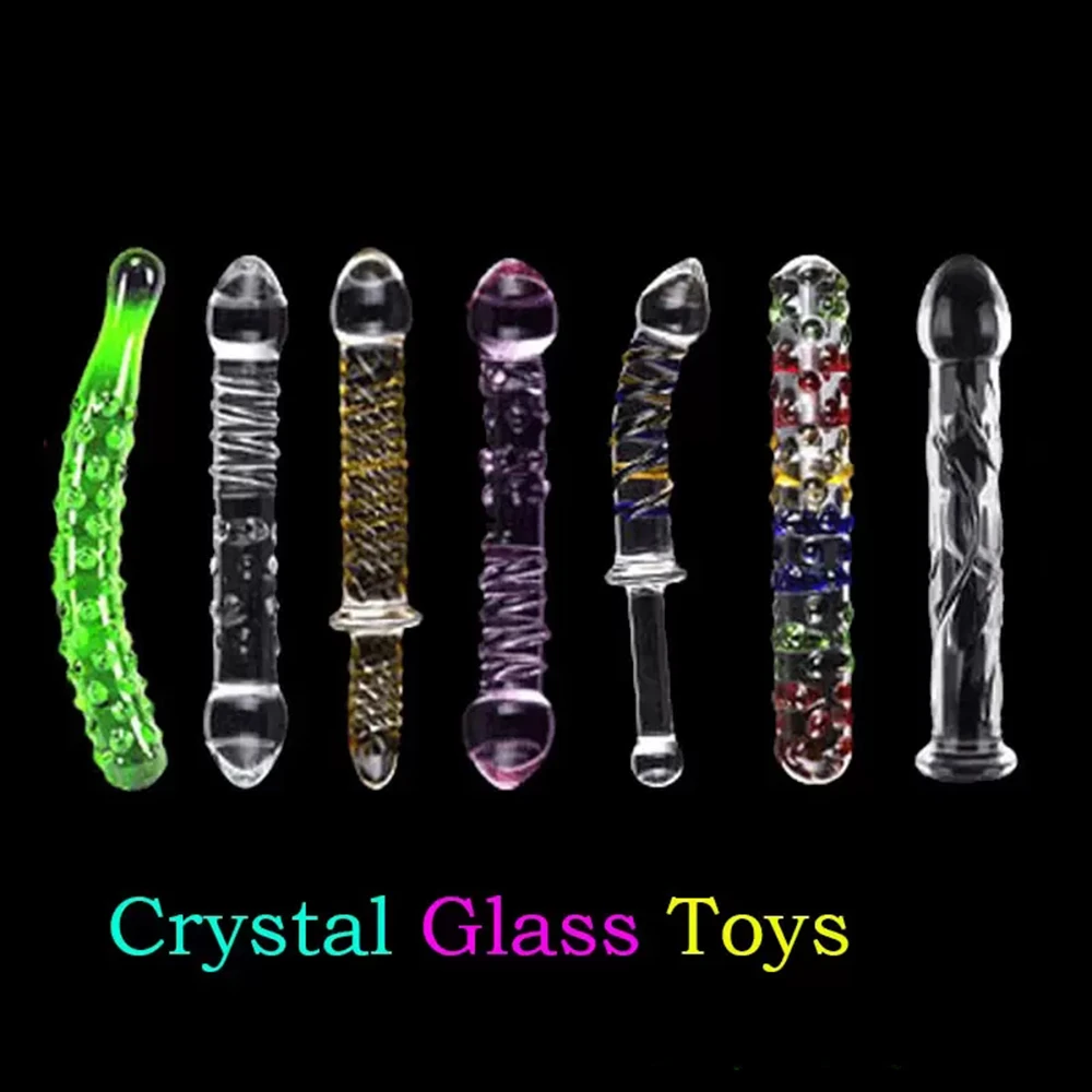 Pyrex Glass Dildo Fake Penis Crystal Anal Beads Butt Plug Prostate Massager G Spot Female Masturbation Toys
