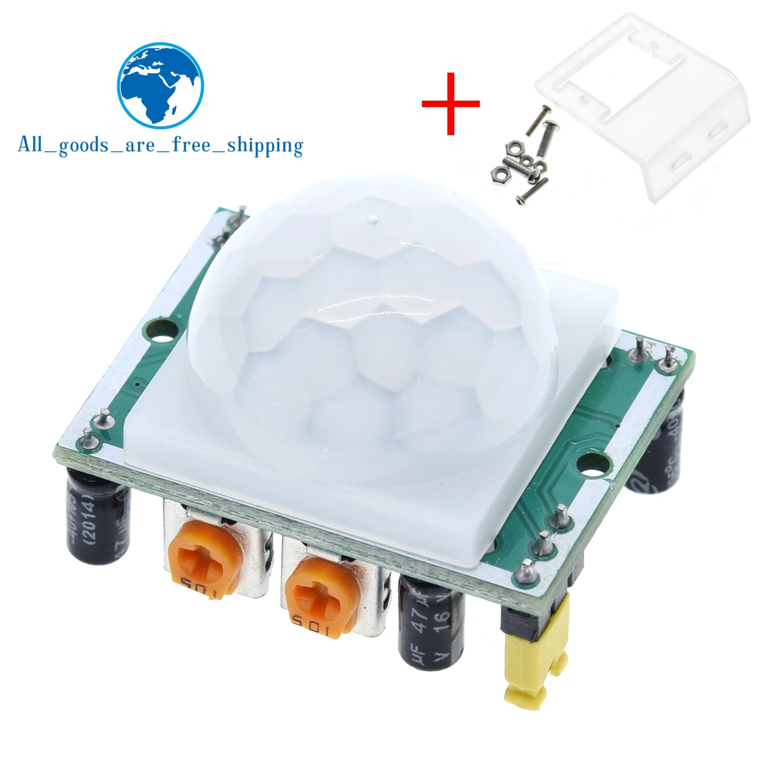 HC-SR501 Adjust IR Pyroelectric Infrared PIR Motion Sensor Detector Module for arduino for raspberry pi kits + Case