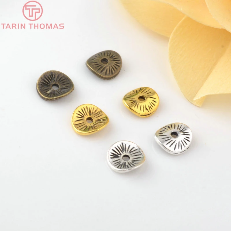 30PCS 9*8MM Zinc Alloy Antique Bronze Round Spacer Beads Diy Jewelry Findings Accessories Wholesale