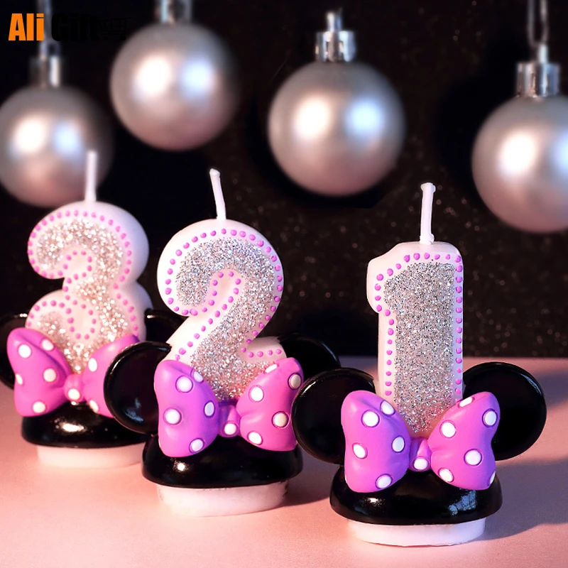 Creative Scented Birthday Weddings Art Candles Digits Cartoon Flameless Candle Cake for Children Gifts Happy Birthday Decoration